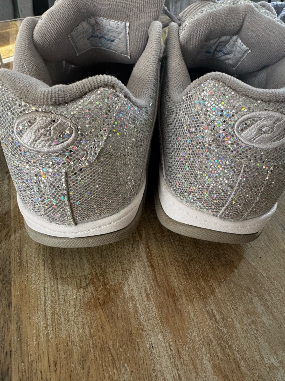 Heelys Kids Silver Glitter Lace-Up Rolling Sneakers - Picture 3 of 8